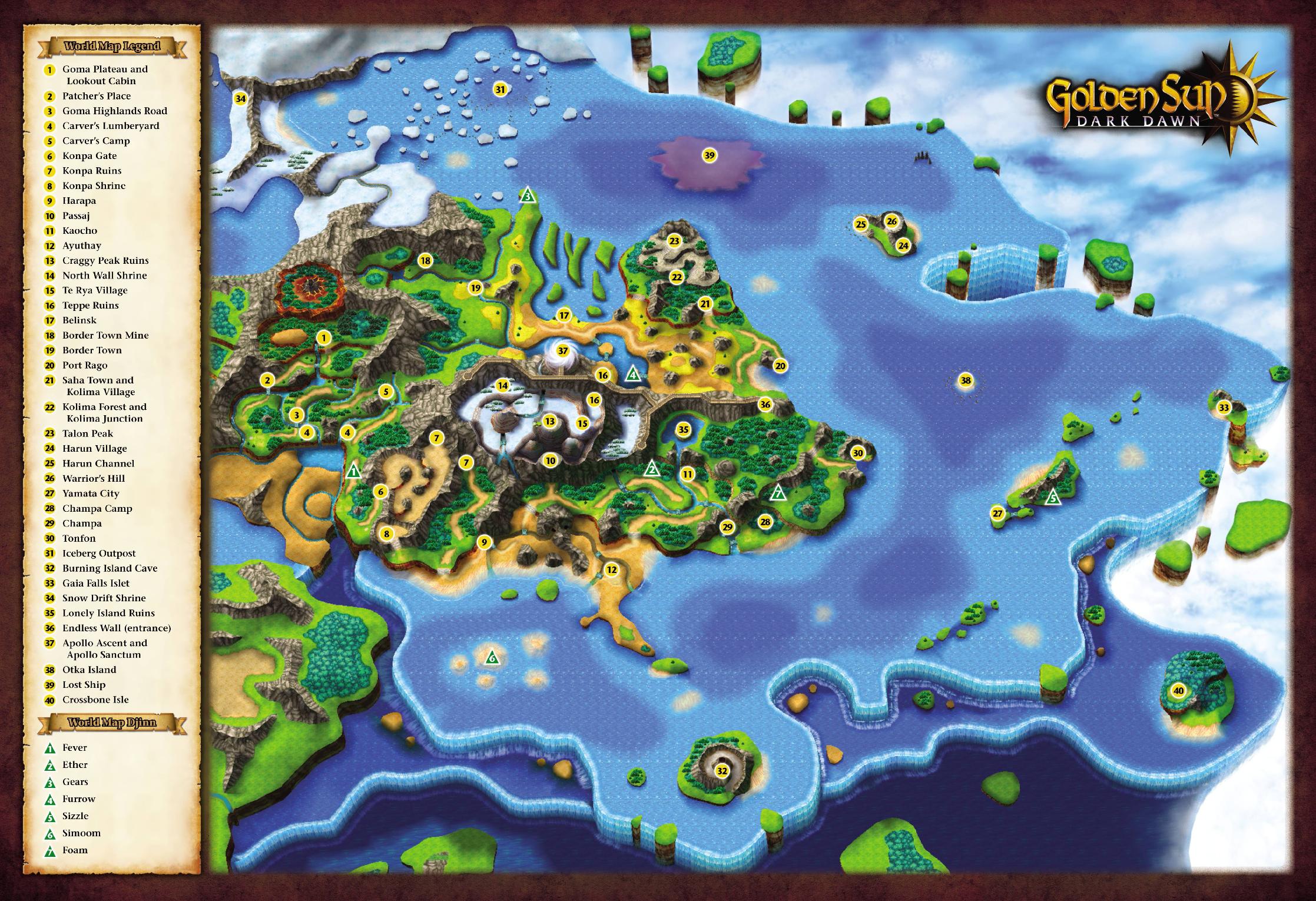 golden sun lost age world map Weyard After Golden Sun Event Golden Sun Universe The Golden golden sun lost age world map